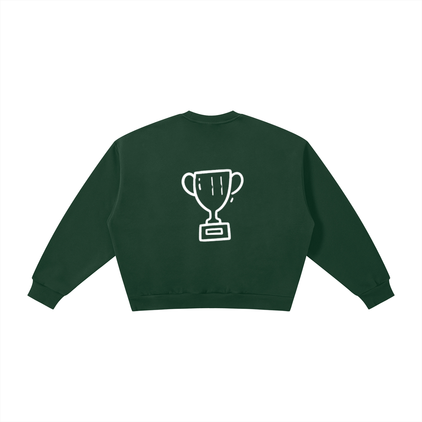 Adult Winning Green + White | Solo Champ Logo | Boxy Crewneck