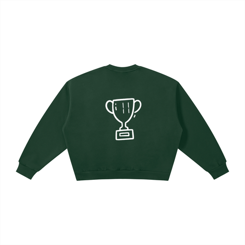 Adult Winning Green + White | Solo Champ Logo | Boxy Crewneck