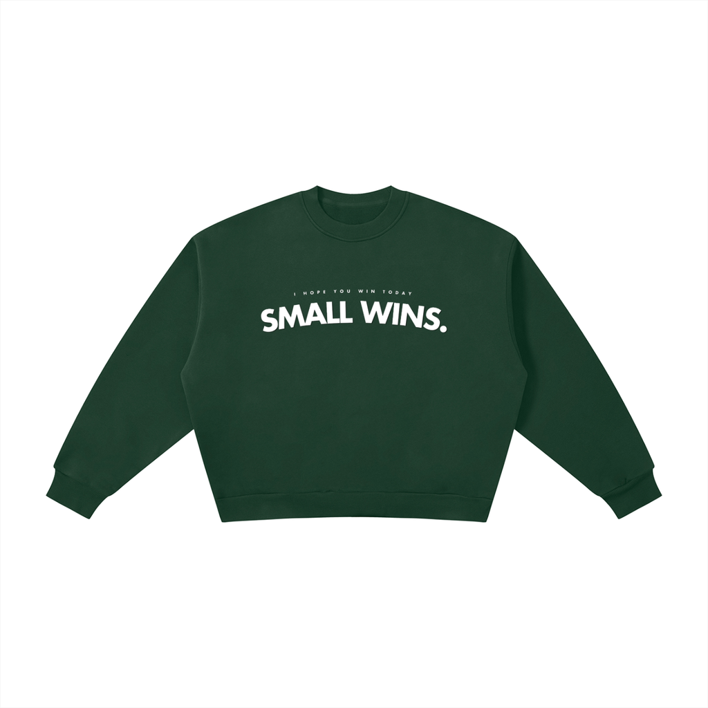 Adult Winning Green + White | Solo Champ Logo | Boxy Crewneck
