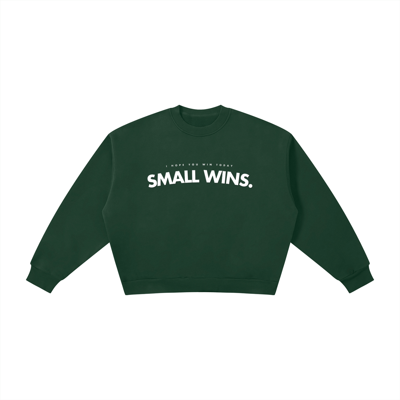 Adult Winning Green + White | Solo Champ Logo | Boxy Crewneck