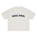 Adult Oatmeal + Navy | Champ Logo Stacked Wins | Tee