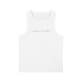 Women's White Sea Salt + Azure Blue | Cropped Tank