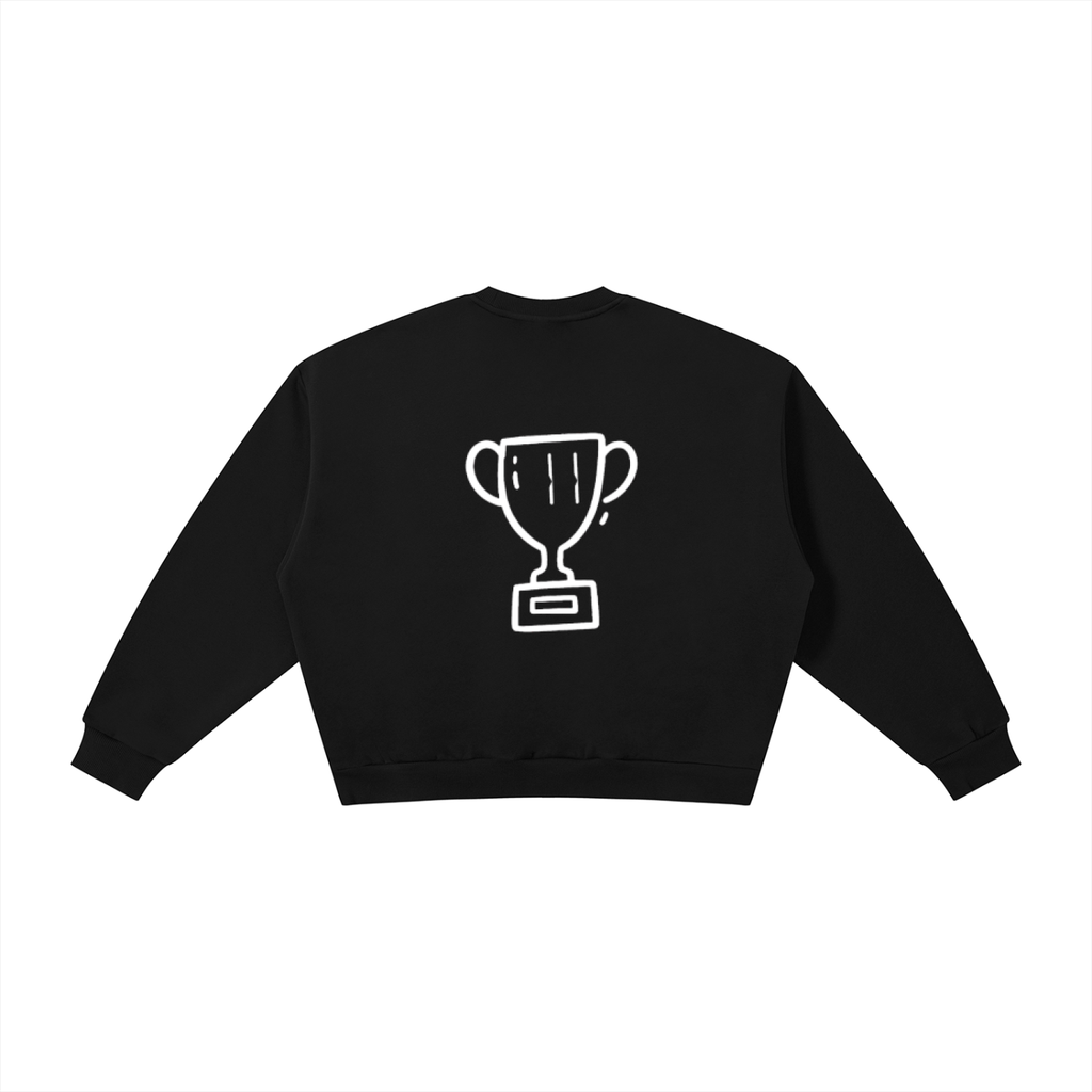 Adult Black + White | Solo Champ Logo | Boxy Crewneck